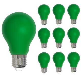4-Pack Ceramic Green Bulbs – A19 25W 120V, Medium E26 Base, Dimmable, Solid Green Finish