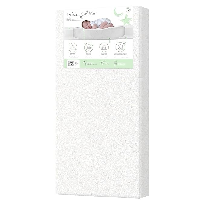 Dream On Me 2 in 1 Serene Snooze Crib and Toddler Mattress
