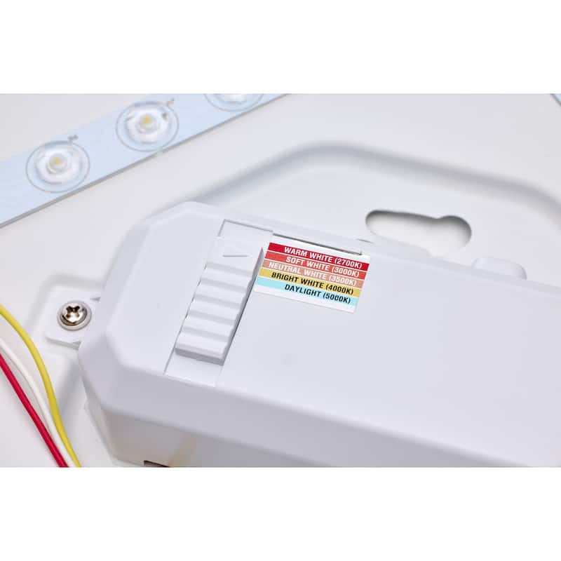 Selene 17 Inch LED Flush Mount CCT Selectable Black Finish