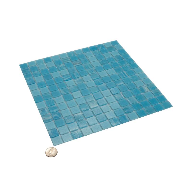 Apollo tile 12" x 12" Mingles Glossy Arctic Blue Glass Tile (20 sq ft/case) - 20 Pack