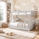preview thumbnail 19 of 25, Furniture of America Cude Modern Twin over Full Solid Wood Bunk Bed Set Wire Brushed White