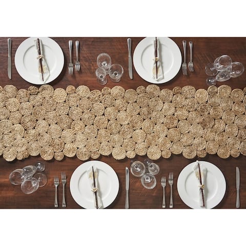 Ox Bay Jute Woven Table Runner, Natural, 1'4" x 6'8" - 1'4 x 6'8