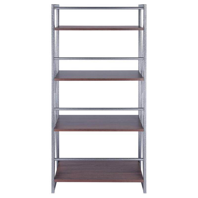 Isa 4-Tier Shelf, Graphite and Walnut
