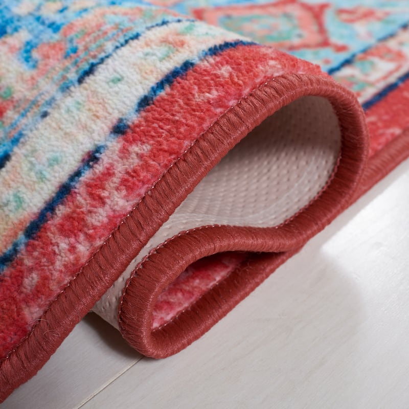 SAFAVIEH Riviera Machine Washable Slip Resistant Verona Oriental Rug