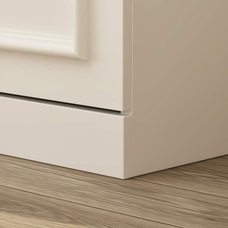 74.8"H Large Modular Wardrobe Cloest Armoire Cabinet Glass Door