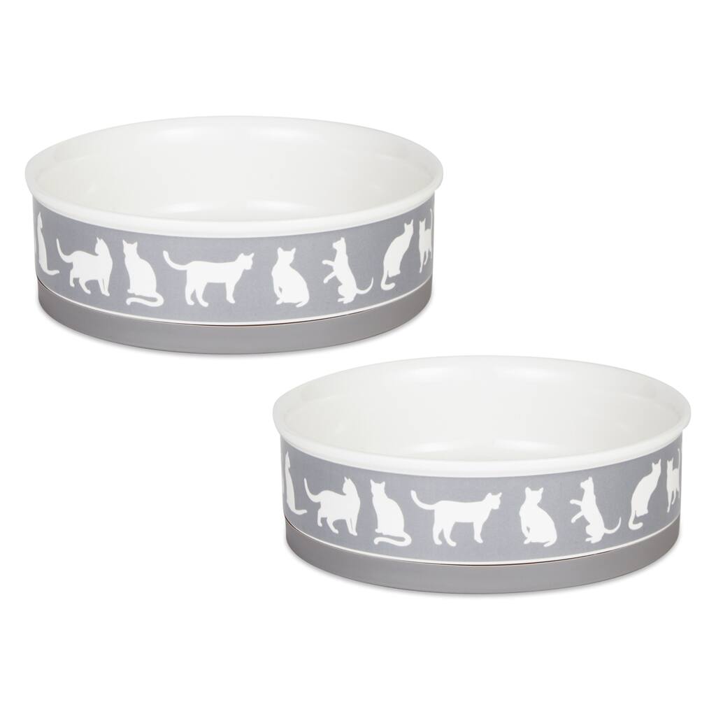 Bone Dry Pet Bowl Cats Meow (Set of 2)