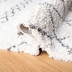 preview thumbnail 5 of 4, SAFAVIEH Moroccan Fringe Shag Lucyna 2-inch Thick Rug - Ivory/Grey - 8' x 10'