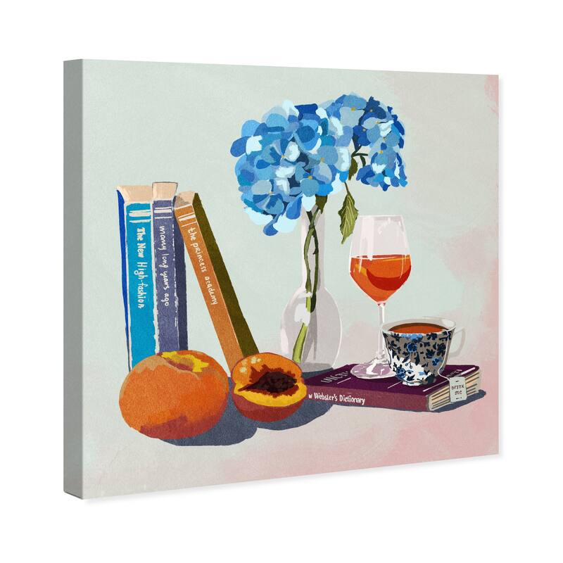Wynwood Studio Canvas Floral and Botanical Reader s pastime Blue and Copper Farmhouse Wall Art Canvas Print - Blue, Bronze