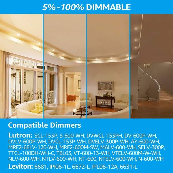 Shop 6 Pack 9w 2 Slim Recessed Ceiling Light With Junction Box Led Dimmable Downlight 3000k Warm White 1 On Sale Overstock