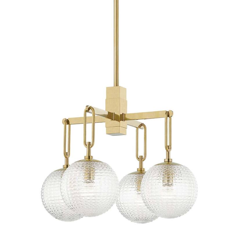 Hudson Valley Lighting Jewett 4 Light 24" Wide Chandelier - Aged Brass