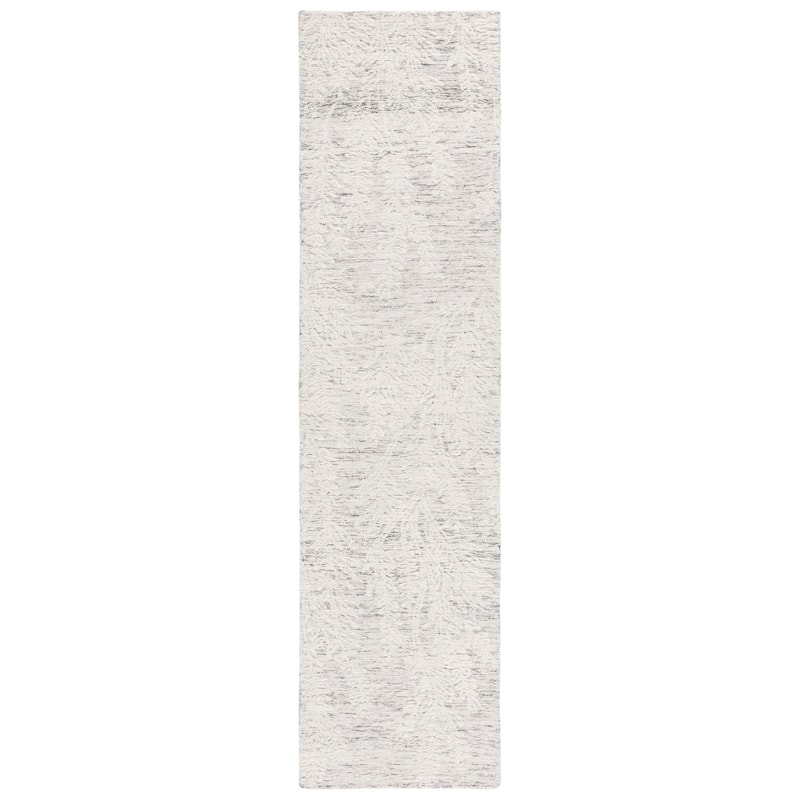 SAFAVIEH Handmade Metro Berendiena Modern Wool Rug - 2'3" x 9' Runner - Grey/Ivory