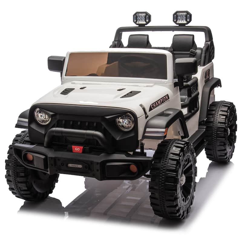 24V Two-Seater Kids Ride On Electric Car W/Parents Control,400w Motor,Provide A Speed Of 1.86-4.35mph For Kids Of 3+