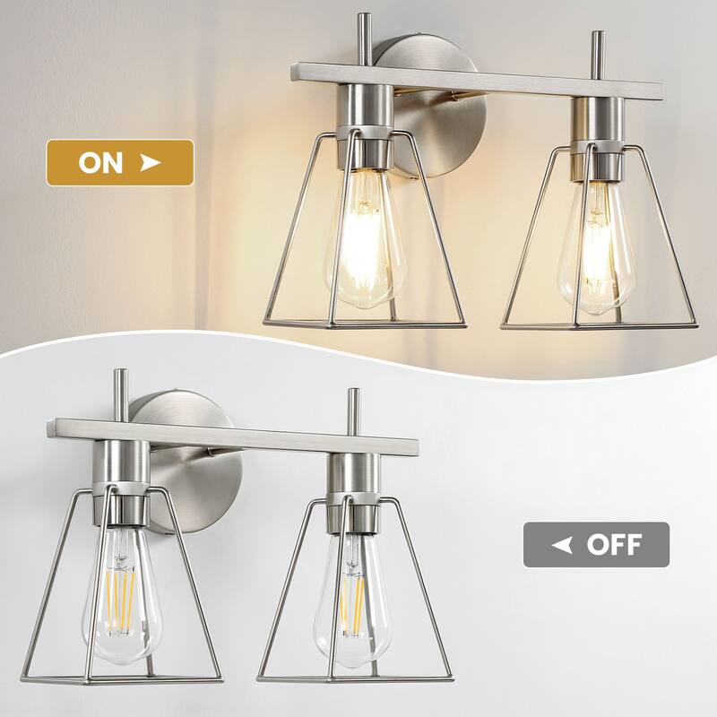 2&3 - Light Dimmable Modern Bathroom Vanity Light with Metal Frame