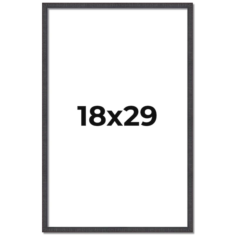 18x29 Frame Brown Solid Wood Picture Frame - Complete Modern Photo