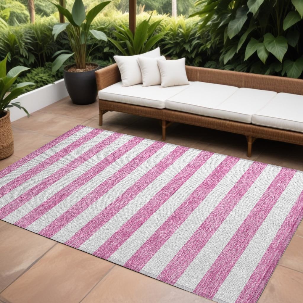 Alna Stripe Weather Resistant Classic Meets Modern Outdoor Rug