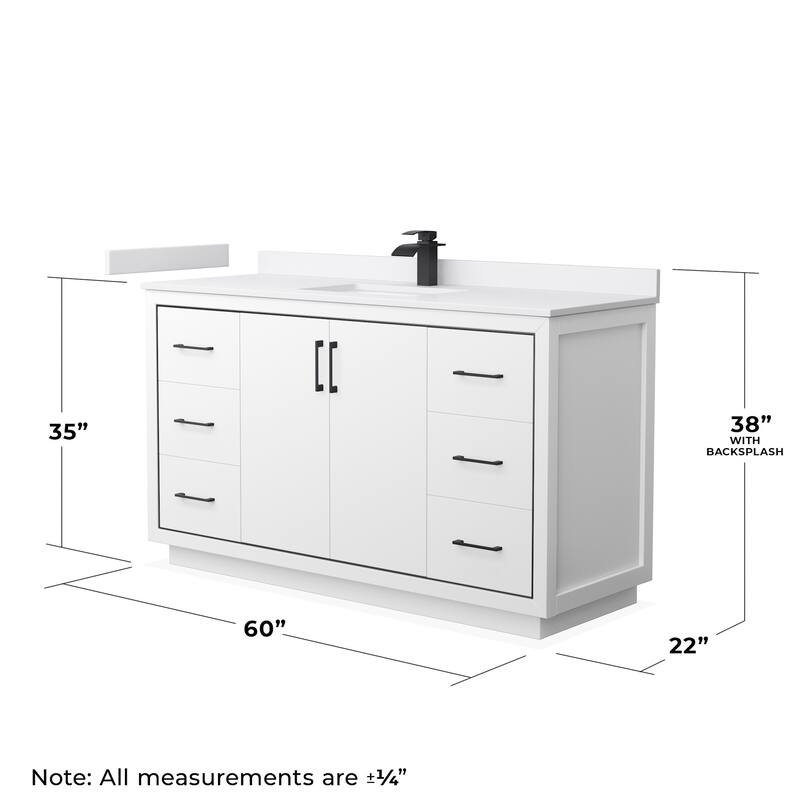 Wyndham Collection WCF1111-60S-VCA-MXX Icon 60" Free Standing Single