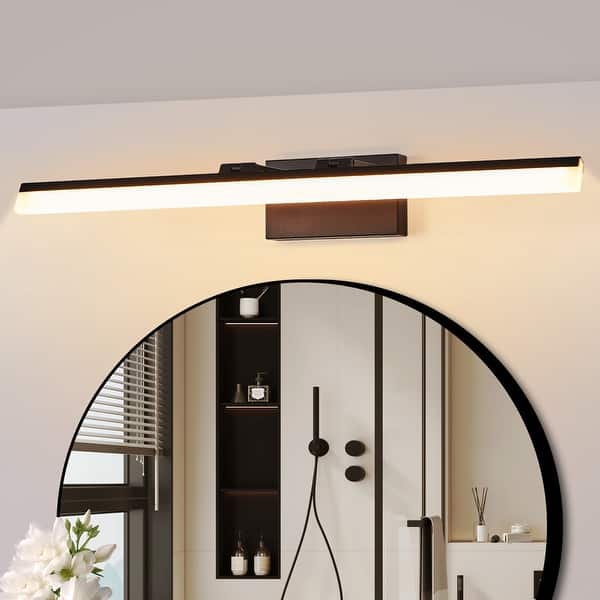 slide 2 of 16, LED Bath Bar Black Vanity Light For Bathroom, Mirror, Sink, Or Dressing Room 32 inch