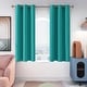preview thumbnail 62 of 135, Deconovo Grommet Room Darkening Curtains, Set of 4 Panels 42x45 Inch - Turquoise