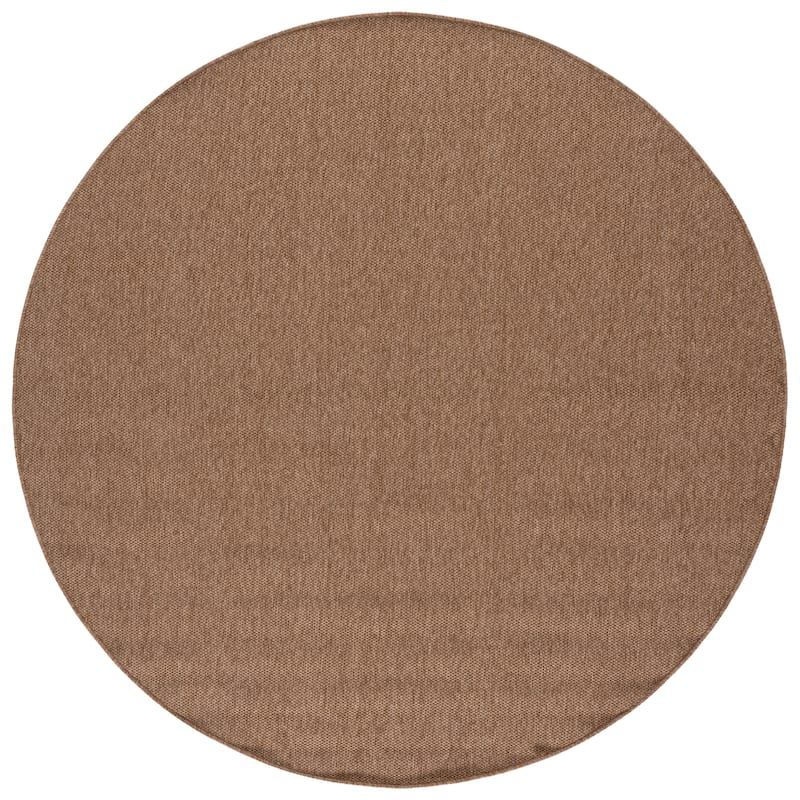 SAFAVIEH Sisal Performance Azumi Washable Indoor/Outdoor Rug - Weather Resistant & Easy Cleaning - 6'7" Round - Natural