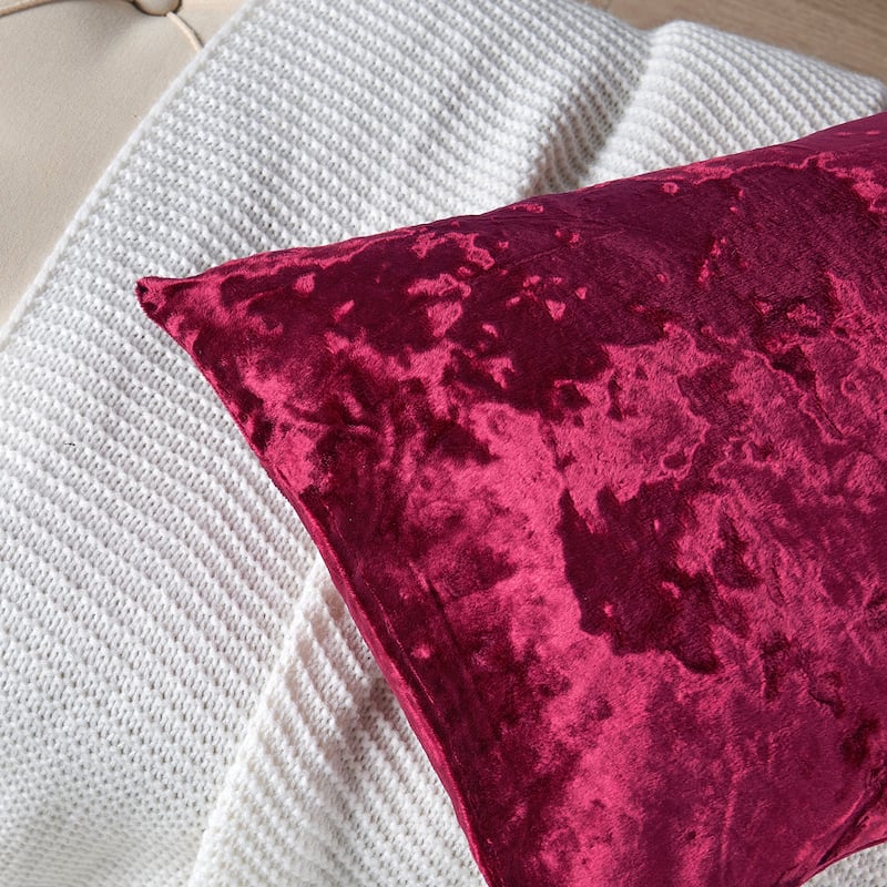 Rancho Crushed Velvet Throw Pillow Cover Set, NO INSERT