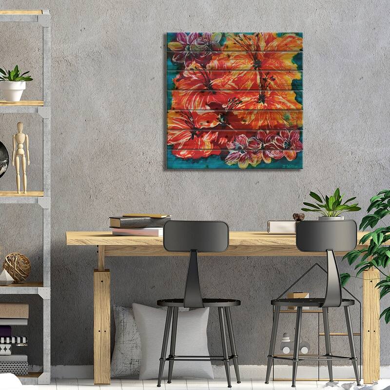 Florida Feeling Print On Wood by Françoise Wattré - Multi-Color