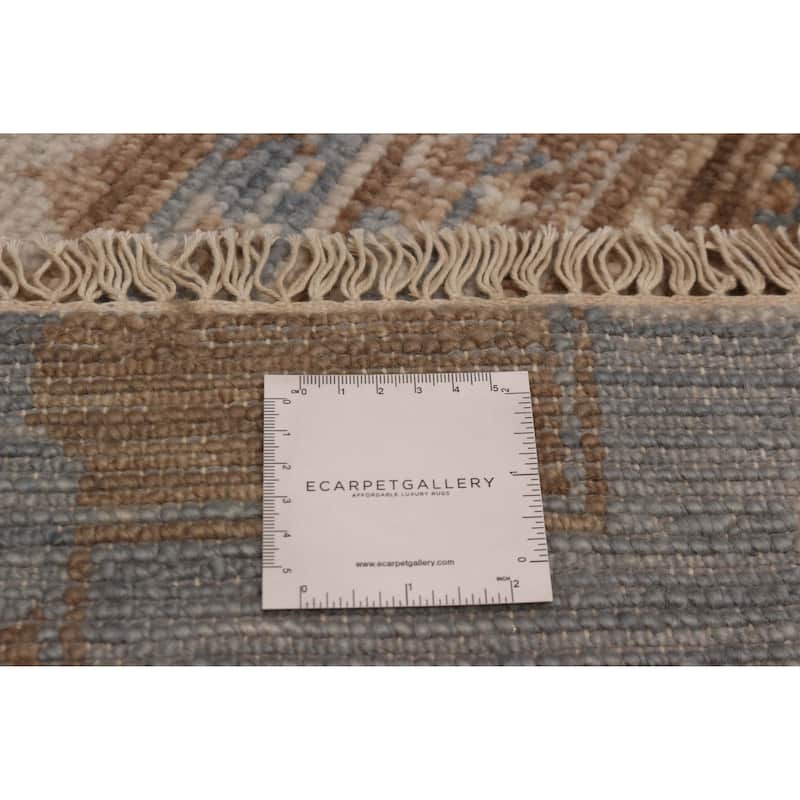 ECARPETGALLERY Hand-knotted Mystique Brown Wool Rug - 6' 6" x 9' 11"