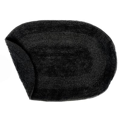 Reversible Cotton Oval Solid Color Bath Mat - Set Of 2