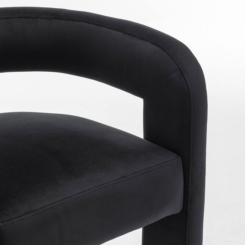 SEYNAR Modern Velvet E-Shaped Open Back Dining chair