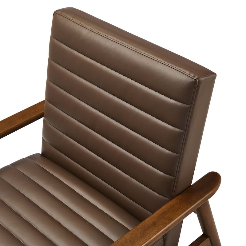 Jensen Vegan Leather Accent Chair in French Oak Tan