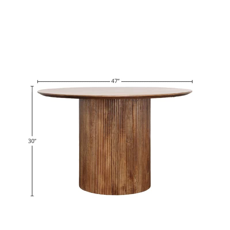 Ardor 47" Wide Mango Wood Dining Table, Medium Brown