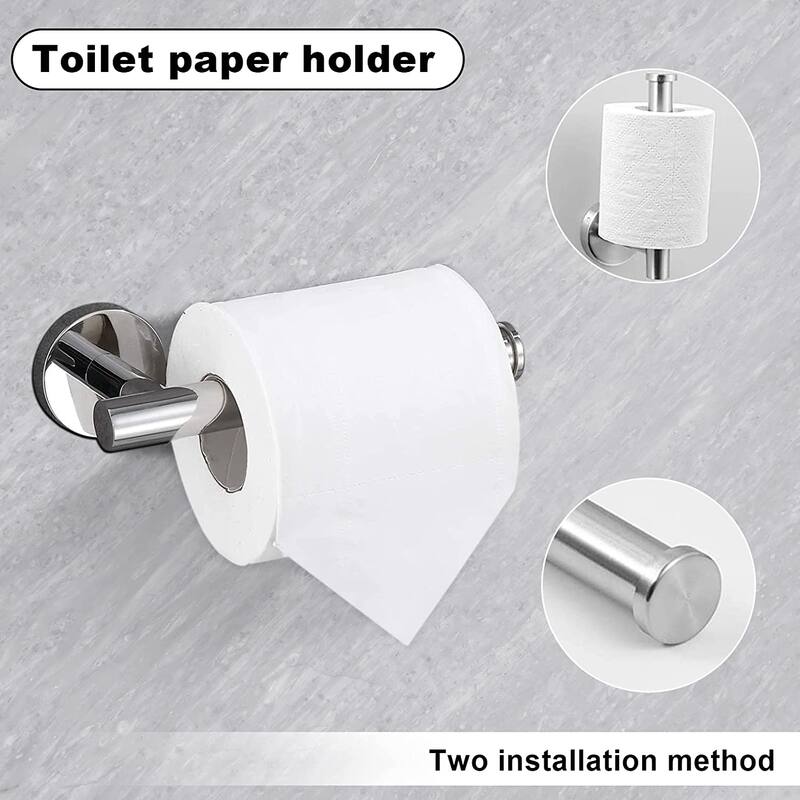 6-Piece Bath Hardware Set in Stainless Steel