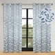 preview thumbnail 120 of 124, Superior Leaves Machine Washable Room Darkening Grommet Blackout Curtains, Set of 2 70" x 84" - Teal