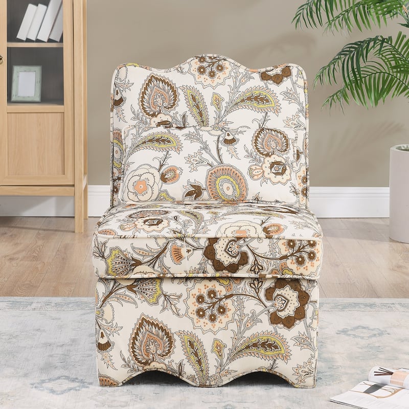 Flannel Single Armless Chair - Brown