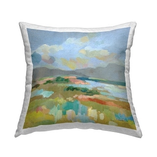 Stupell Industries Wandbild – Abstrakte Wiesenlandschaft Auf Holz, 30,5x30,5 Cm, Von Silvia Vassileva