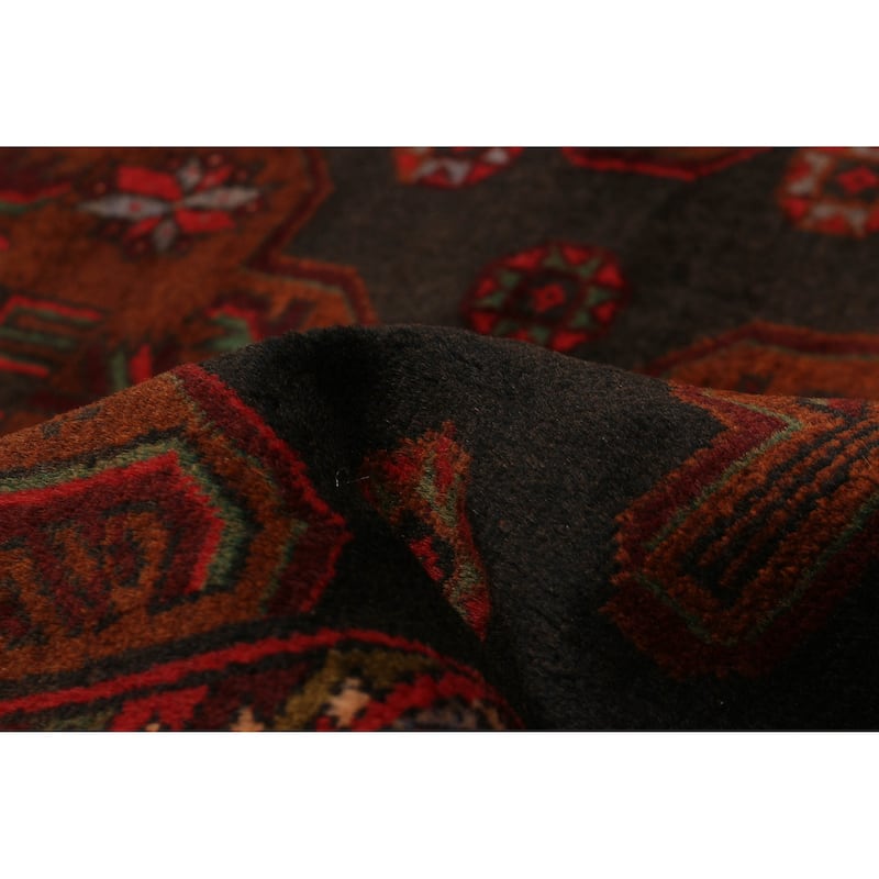 Teimani Black, Brown Rug 3'7" x 6'9" - 3'7 x 6'9