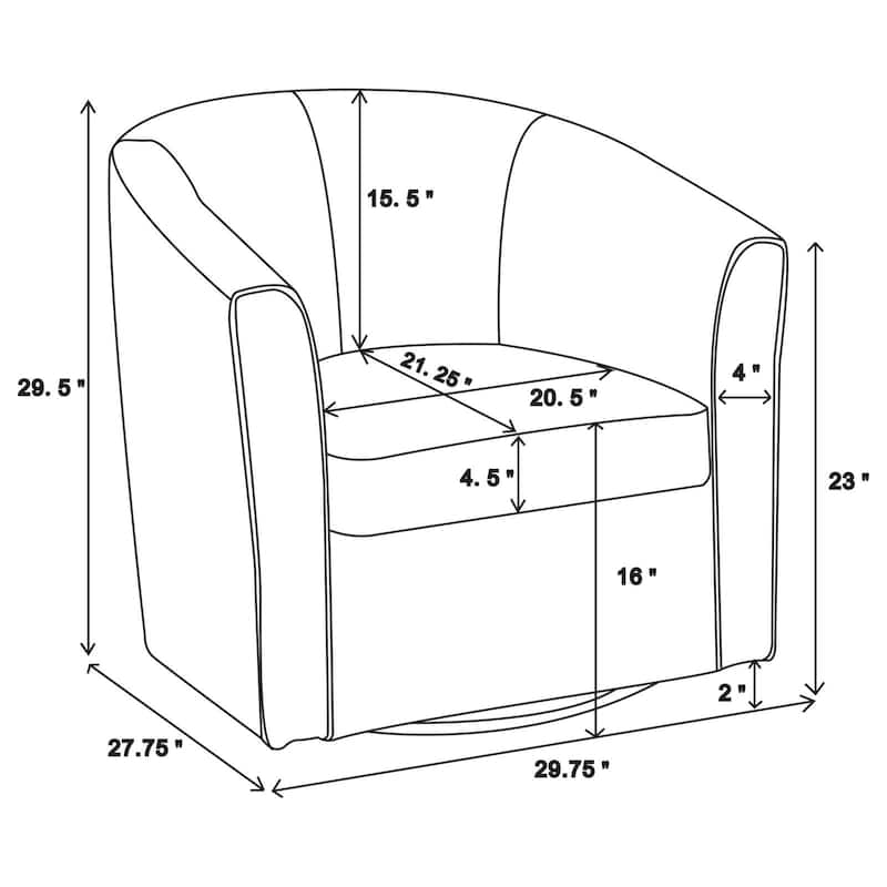 Champagne Swivel Armchair