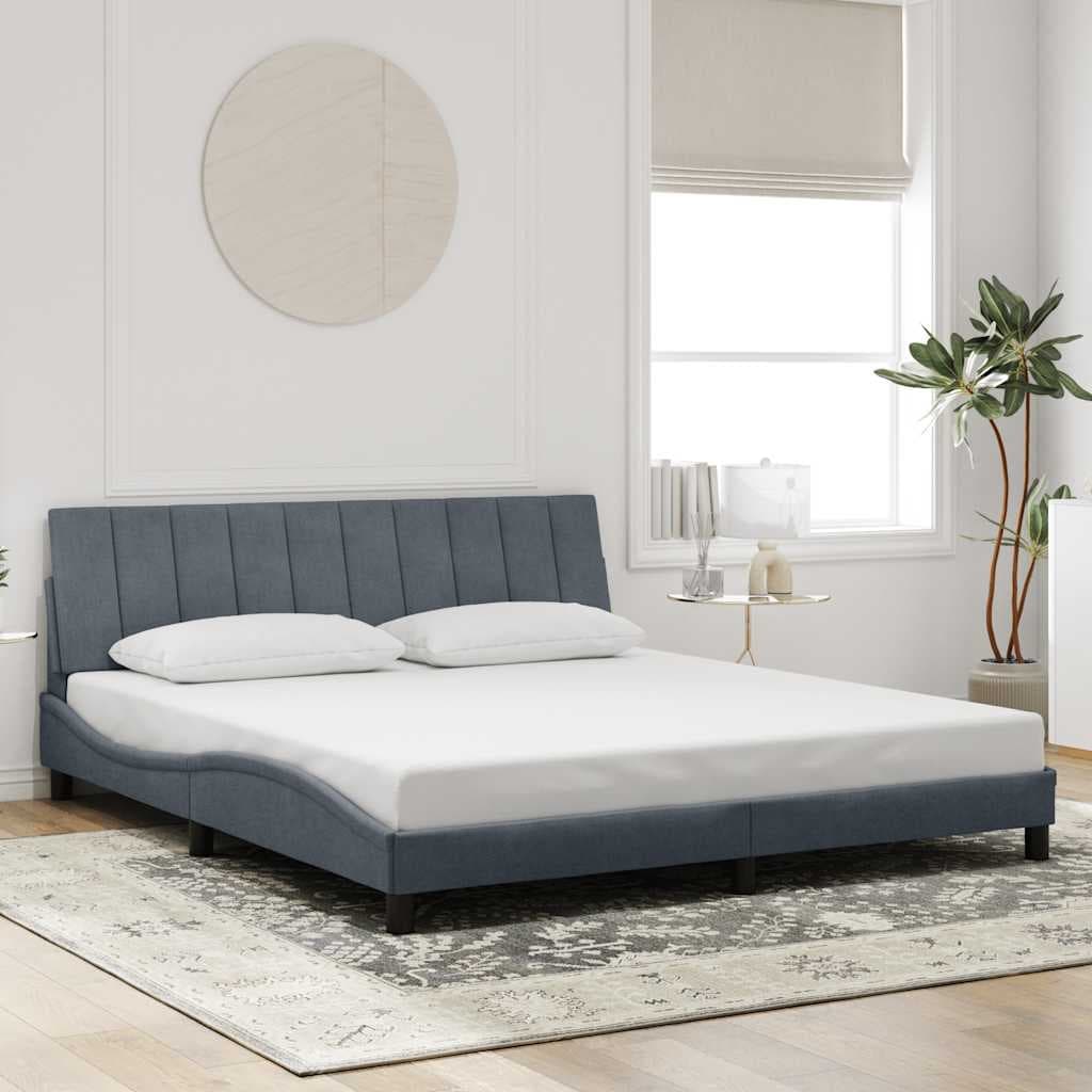 vidaXL Bed Frame with Headboard Mattress Foundation Bedroom Furniture Velvet