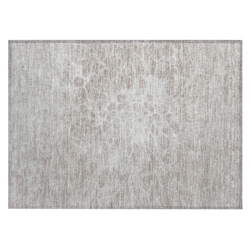 Machine Washable Indoor/ Outdoor Chantille Modern Vintage Floral Rug