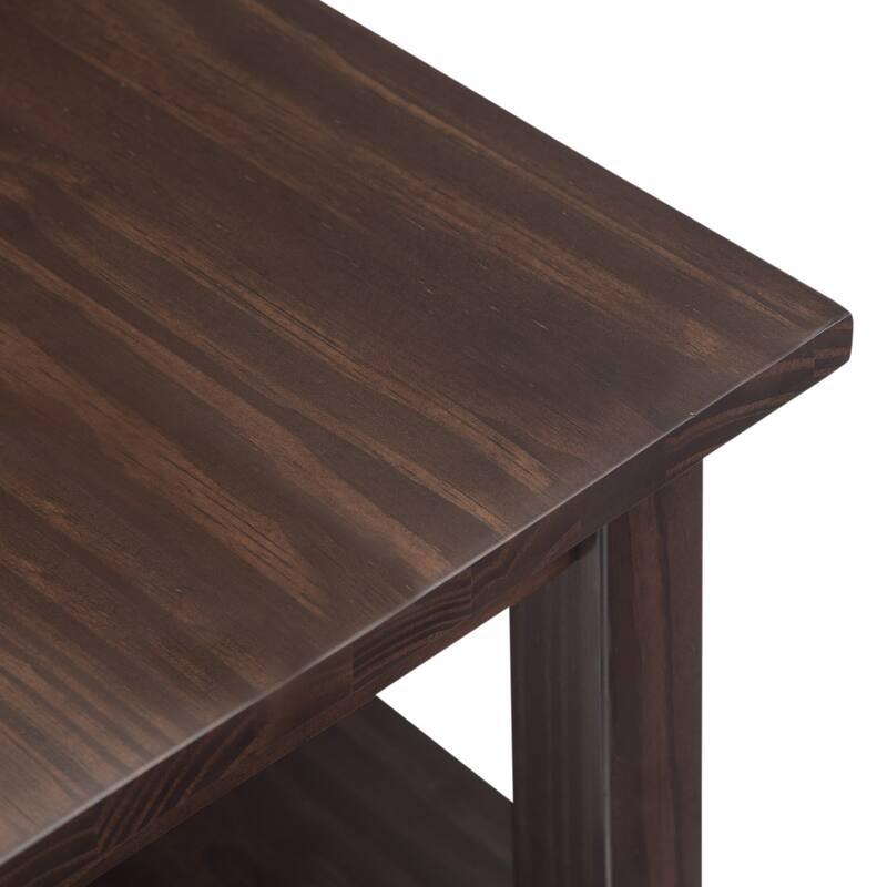 WYNDENHALL Norfolk SOLID WOOD 14 inch Wide Rectangle Transitional Narrow Side Table - 14 Inches wide
