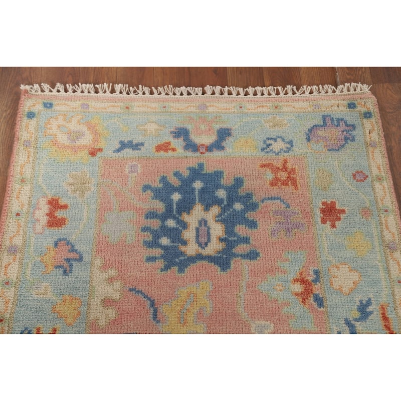 Oushak Accent Rug Hand-Knotted Wool Carpet - 2'7" x 5'10"