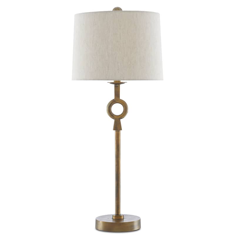 Currey & Company Germaine Brass Table Lamp - 34"h x 14"dia