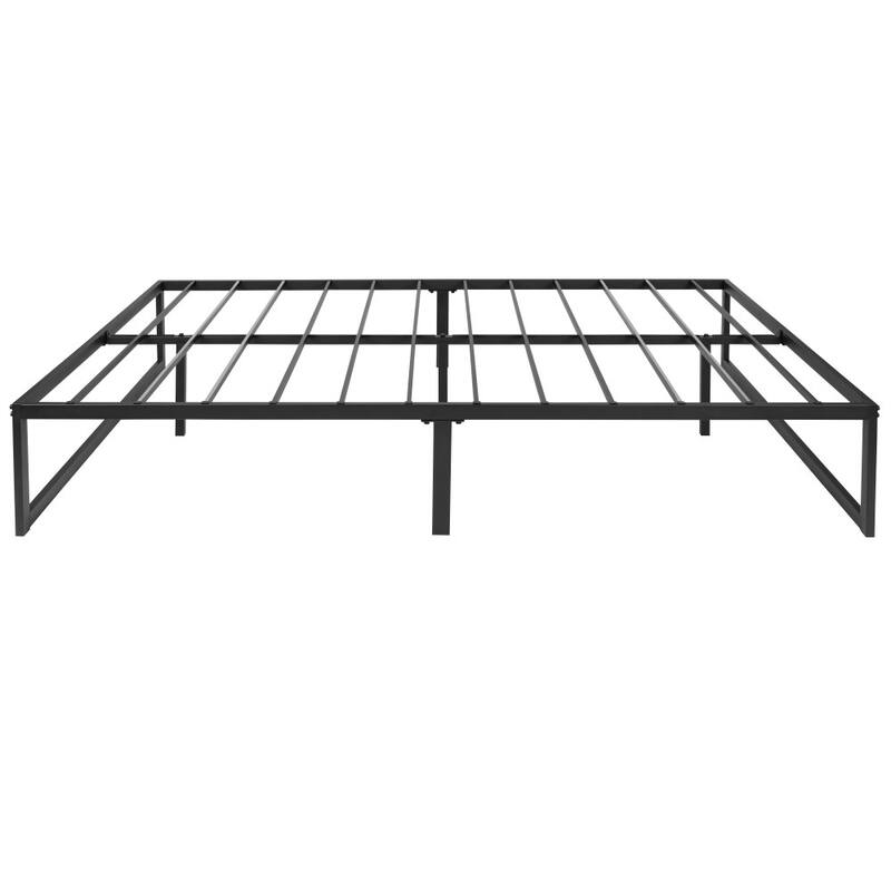 14 Inch Metal Platform Bed Frame/Steel Slat Support/No Box Spring Needed