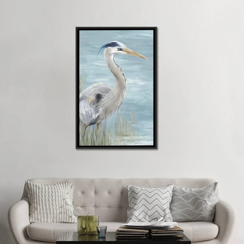 iCanvas "Great Blue Heron Gaze" by Eva Watts Framed Canvas Print