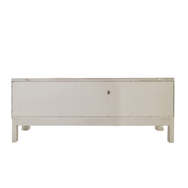 Acme Dresden TV STAND Bone White Finish - On Sale - Bed Bath