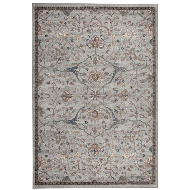 Sally Beige, Blue, and Brown Area Rug - 6' x 9'