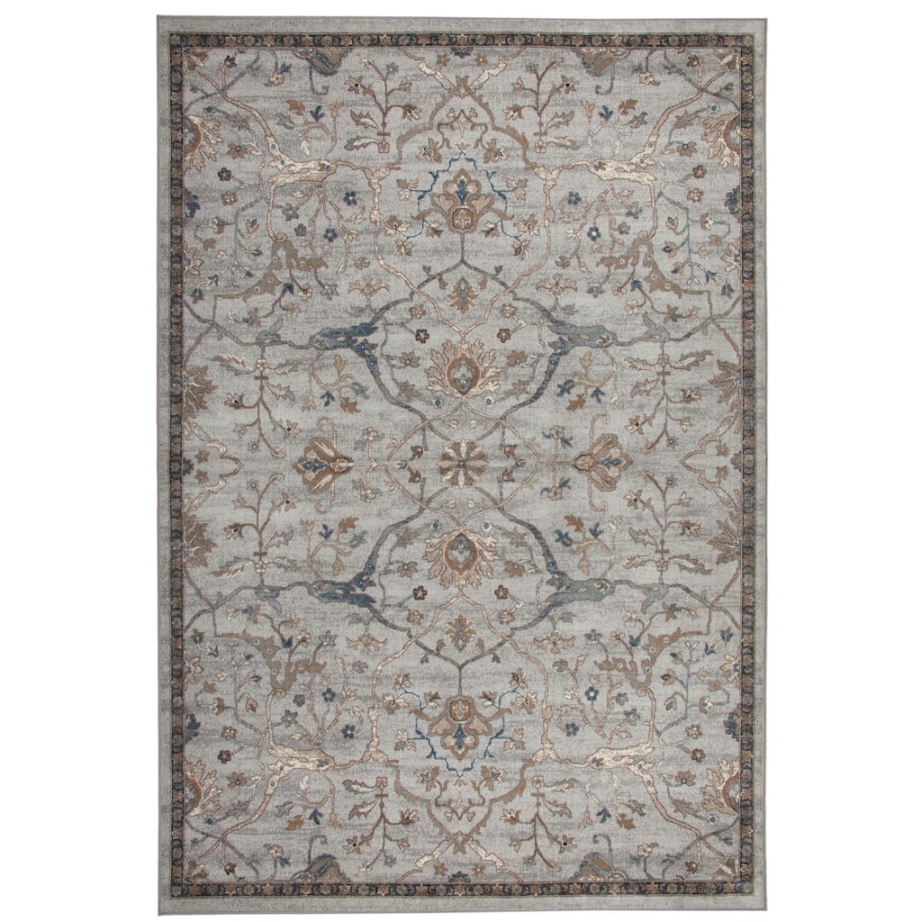 Sally Beige, Blue, and Brown Area Rug - 6' x 9'