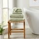 preview thumbnail 138 of 197, Linery & Co. Cotton Diamond Waffle Texture Bath Towels 6 Piece Set - Pale Green