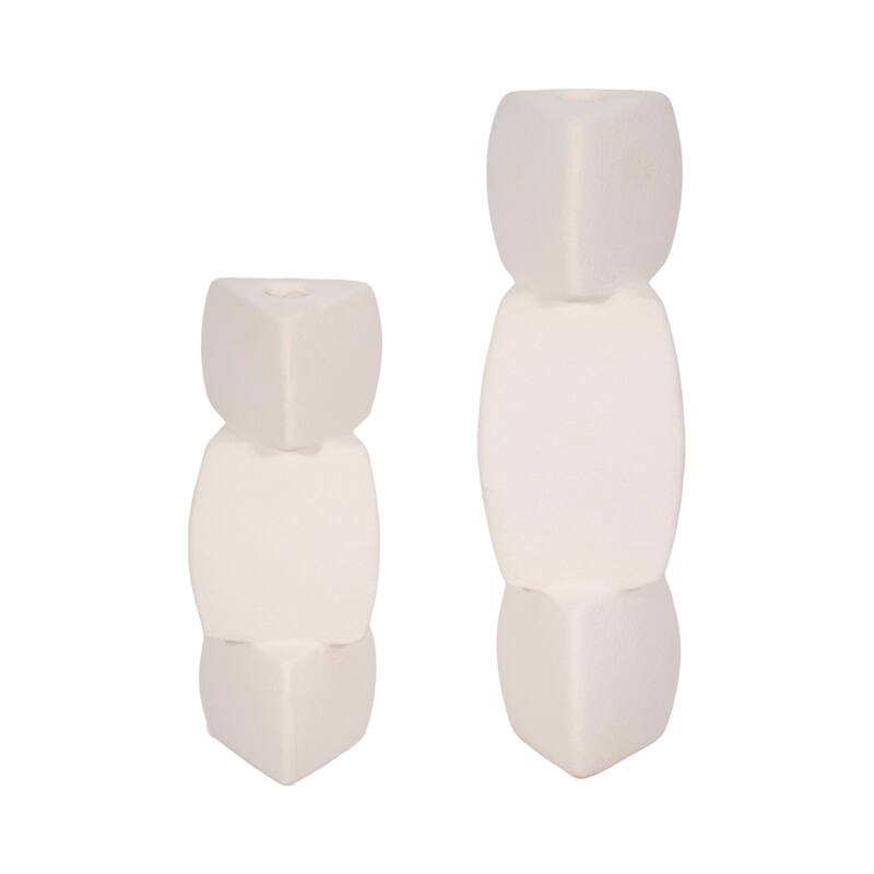 Modern Ceramic Stacked Objects Candle Holder for Home Decor
