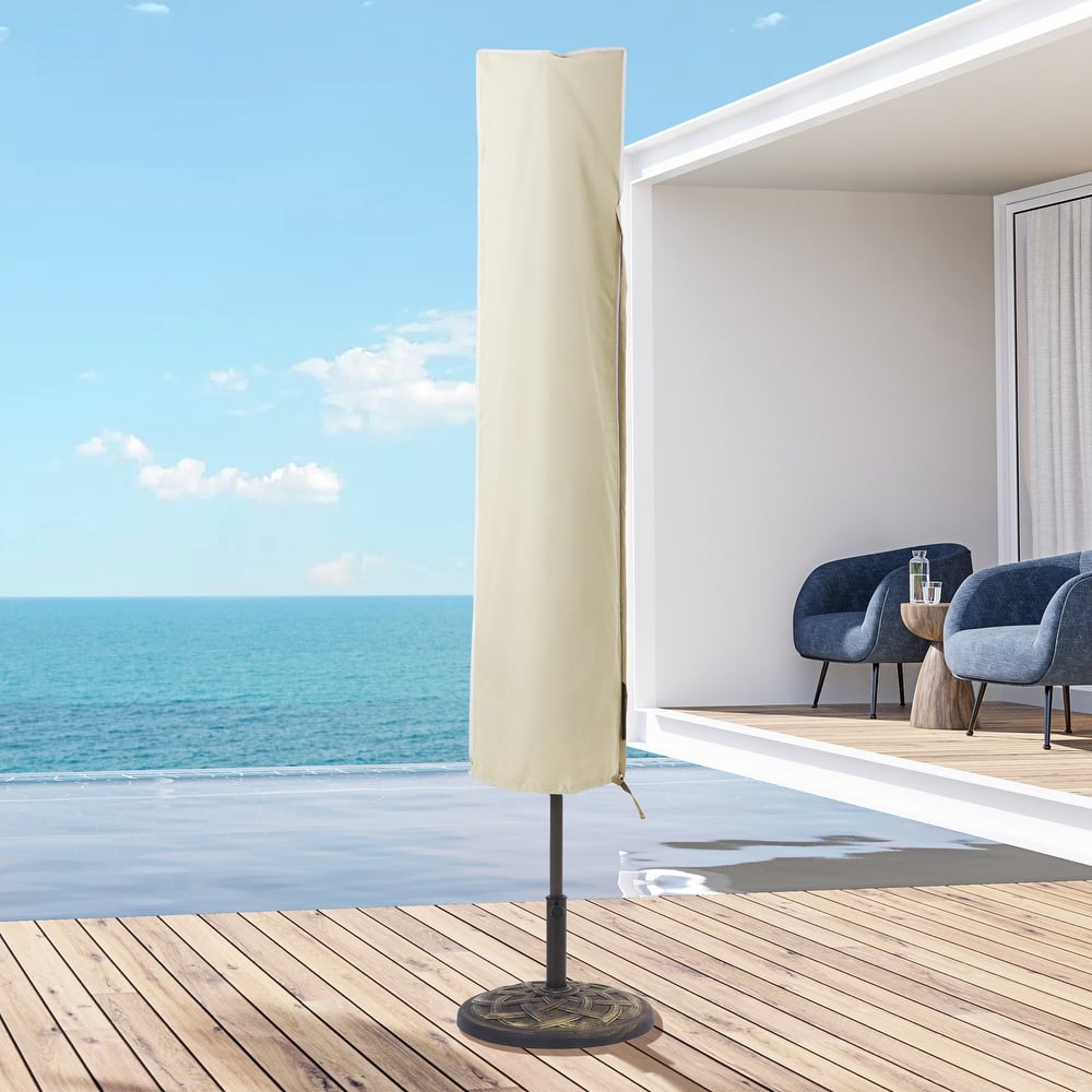 LIVOOSUN Patio Market Umbrella Covers 600D UV Resistant, Fits 9ft-11ft