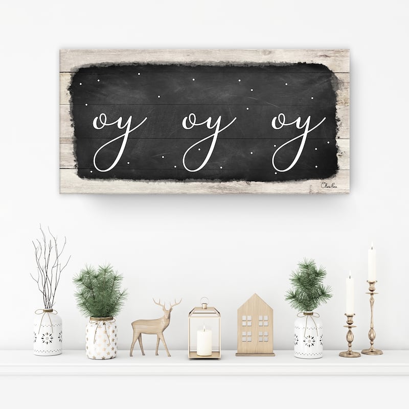 Ready2HangArt 'Oy Oy Oy I' Hanukkah Canvas Wall Art by Olivia Rose